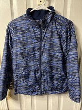 Swiss Tech Blue  Black Fleece Lined Zip Front Jacket Youth Size 10/12 10-12