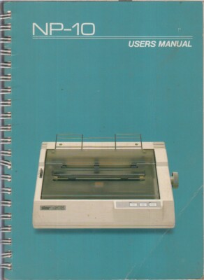 Star Micronics Np-10 Printer Users Manual 1986