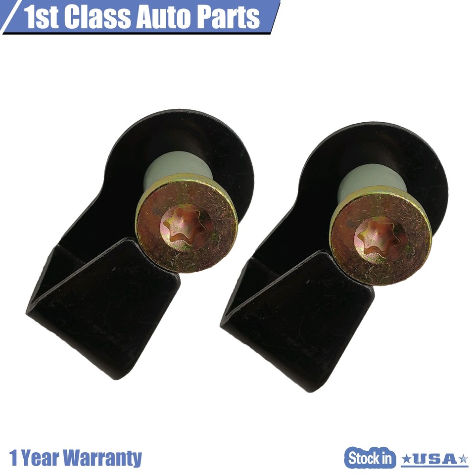 Door Lock Striker Set (2 Pieces) For Ford F-350 & Lincoln Mercury 1980-1997 – Steel, Black