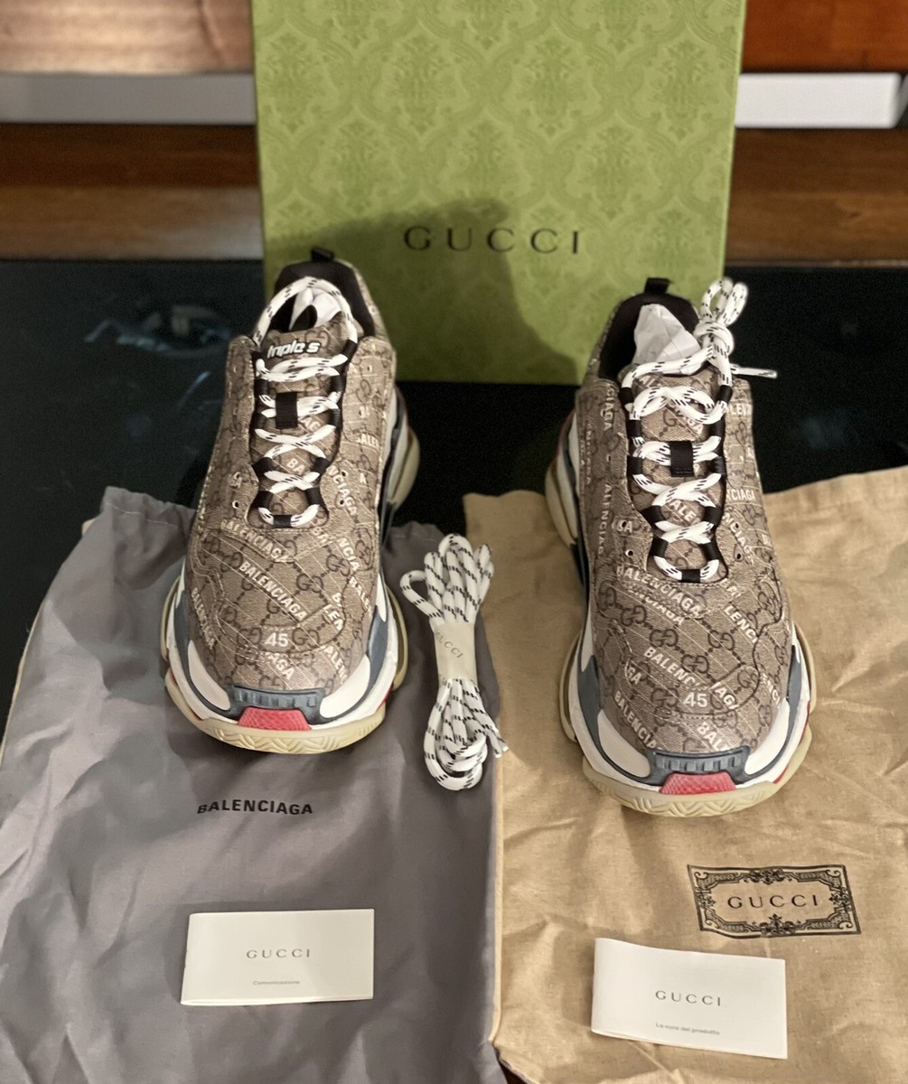 Gucci X Balenciaga Hacker Project Triple S Beige EuSz 45 Gucci X Balenciaga Hacker Project Triple S Beige EuSz 45