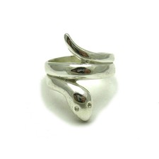 Genuine Sterling Silver Ring Hallmarked Solid 925 Snake Handmade