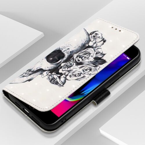 For iPhone 16E 15 Pro 14 13 12 11 XR Pattern PU Leather Wallet Phone Case Cover - Picture 51 of 51