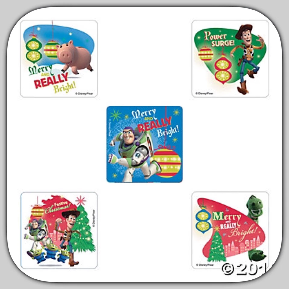 Adesivos de Natal Toy Story x 5 - Meias de Natal Woody Buzz Party - Imagem 2 de 2