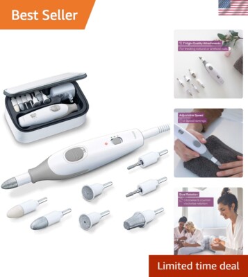 Professional Nail Care Tool with 7 Attachments & Ergonomic Design for Home Use