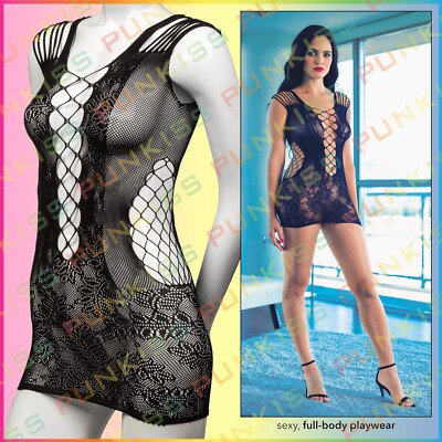 Scandal Sexy Strappy Criss Cross Mini Dress Sheer Lace Bodycon Clubwear Party