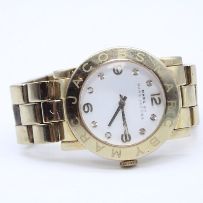 Marc Jacobs Watch Womens Rose Gold White Dial Stainless Steel