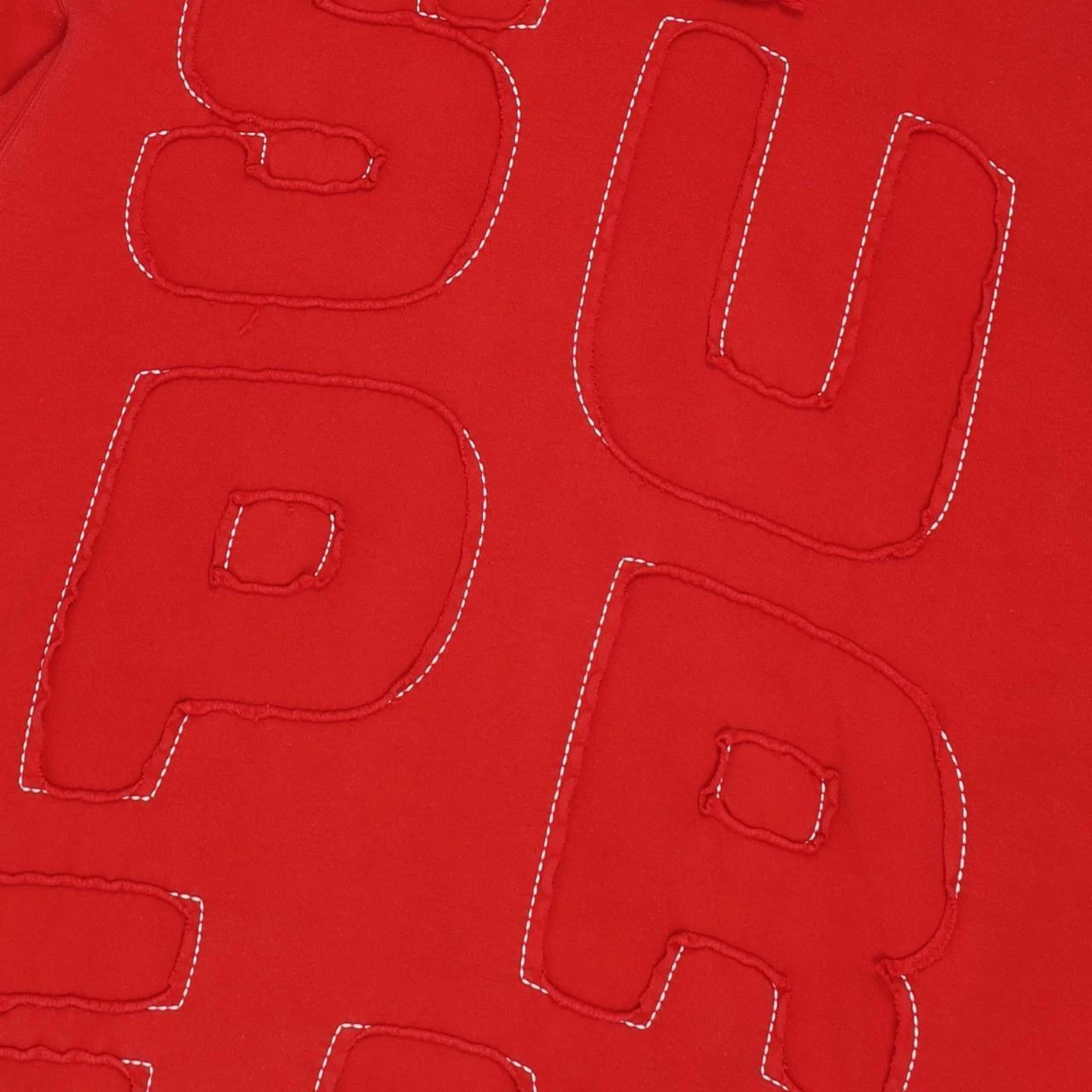 Felpa con cappuccio Supreme Cutout Letters taglia X Large rossa