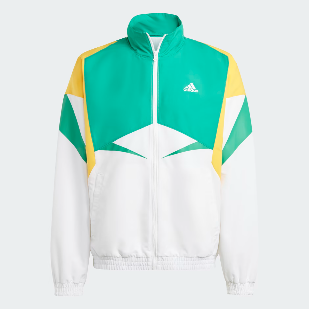 90) Adidas Woven Colorblock Full-Zip Oversized Track Jacket 90) Adidas Woven Colorblock Full-Zip Oversized Track Jacket