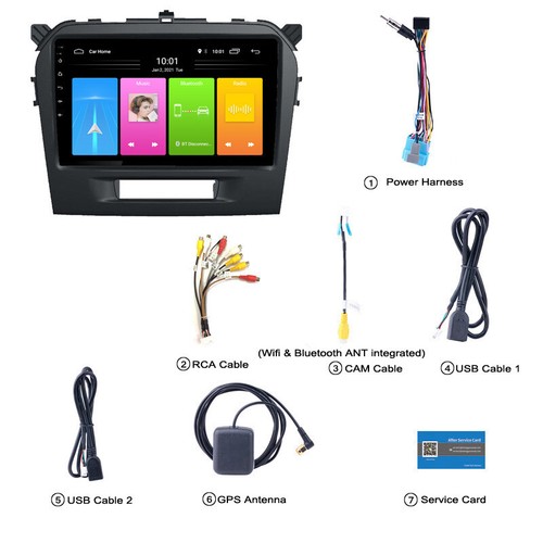 Android12 Car Radio Stereo Carplay GPS WIFI 2G+32G For Suzuki Vitara 15-16 - Foto 12 di 12