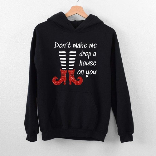 Don't make me drop a house on you - RUBY RED SPARKLY SLIPPERS - Halloween Tee, S - Picture 31 of 36