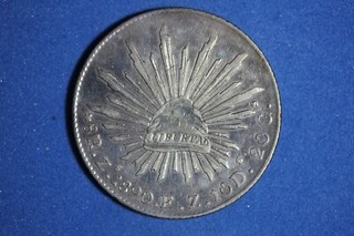 Mexico 1890 8 Reales Mo AM Silver #K53885
