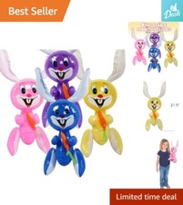 Colorful Easter Bunny Inflatable - Set of 4 Bunnies with Carrot - Party Favors