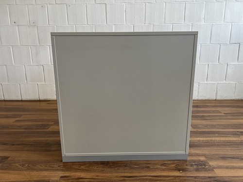 Steelcase Aktenschrank 2 Ordnerhöhen Buche grau 80cm abschließbar - Bild 4 von 5