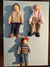 Lot of 3 KidKraft Wooden Family Dollhouse Figures Pretend Play Toy Set