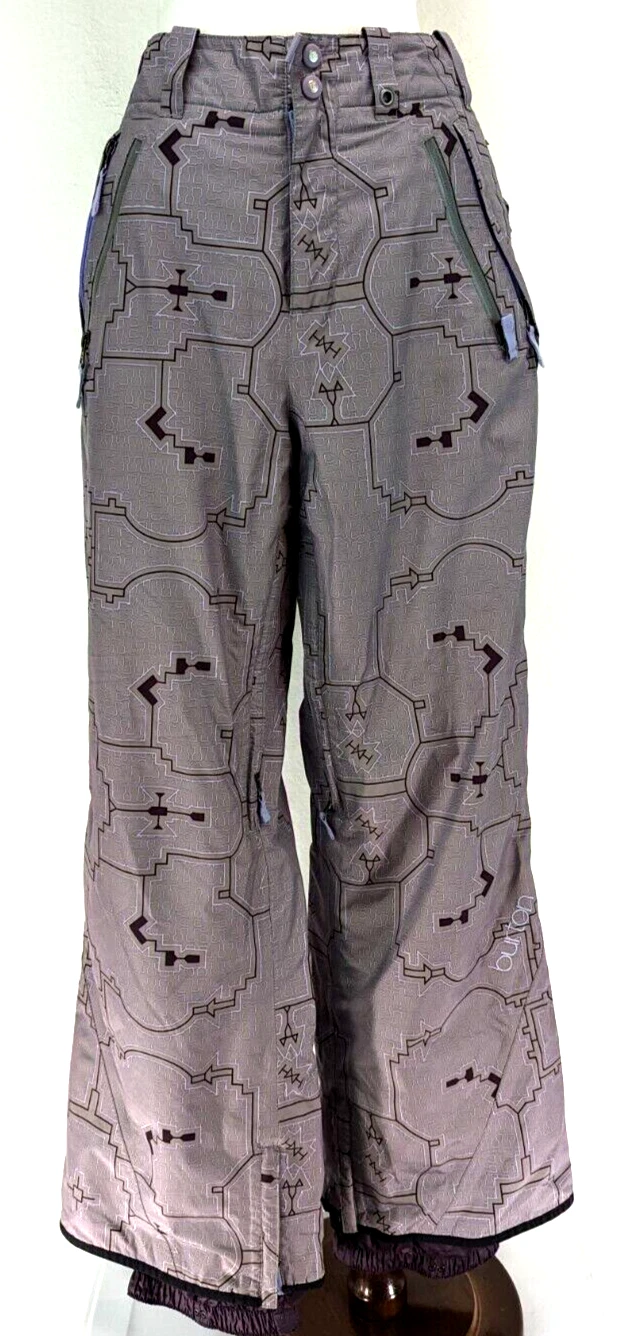 burton goer-tex geometric print flaw pants