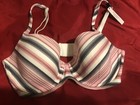 VICTORIA'S SECRET MULTI COLORED STRIPED DEMI BODY BRA- Sz 32DD-PUSH UP- TSHIRT - — photo 2