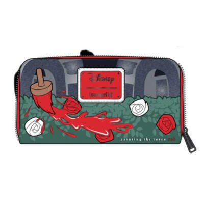 Loungefly Alice in Wonderland Queen of Hearts Zippered Theme Wallet  Zip Purse