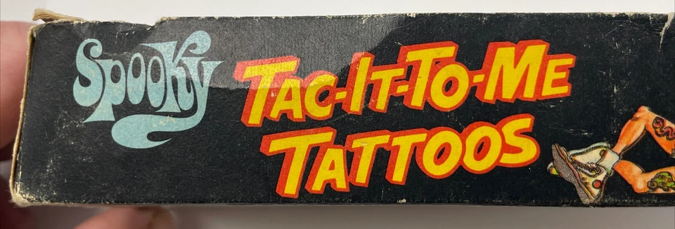 1981 Donruss Spooky Tac It To Me Tattoos Empty Display Wax Pack Box RARE!! - Image 4 of 4