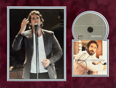 Josh Groban Hand Signed Harmony CD Mount Photo Display Music Autograph