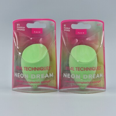 2 x Real Techniques Neon Dream Miracle Complexion Sponge Makeup Schwamm