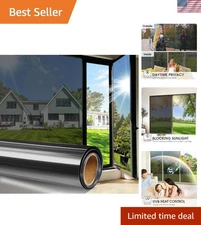 Static Cling Window Tint - 85% Daytime Privacy & Sunlight Protection 17.5x78.7