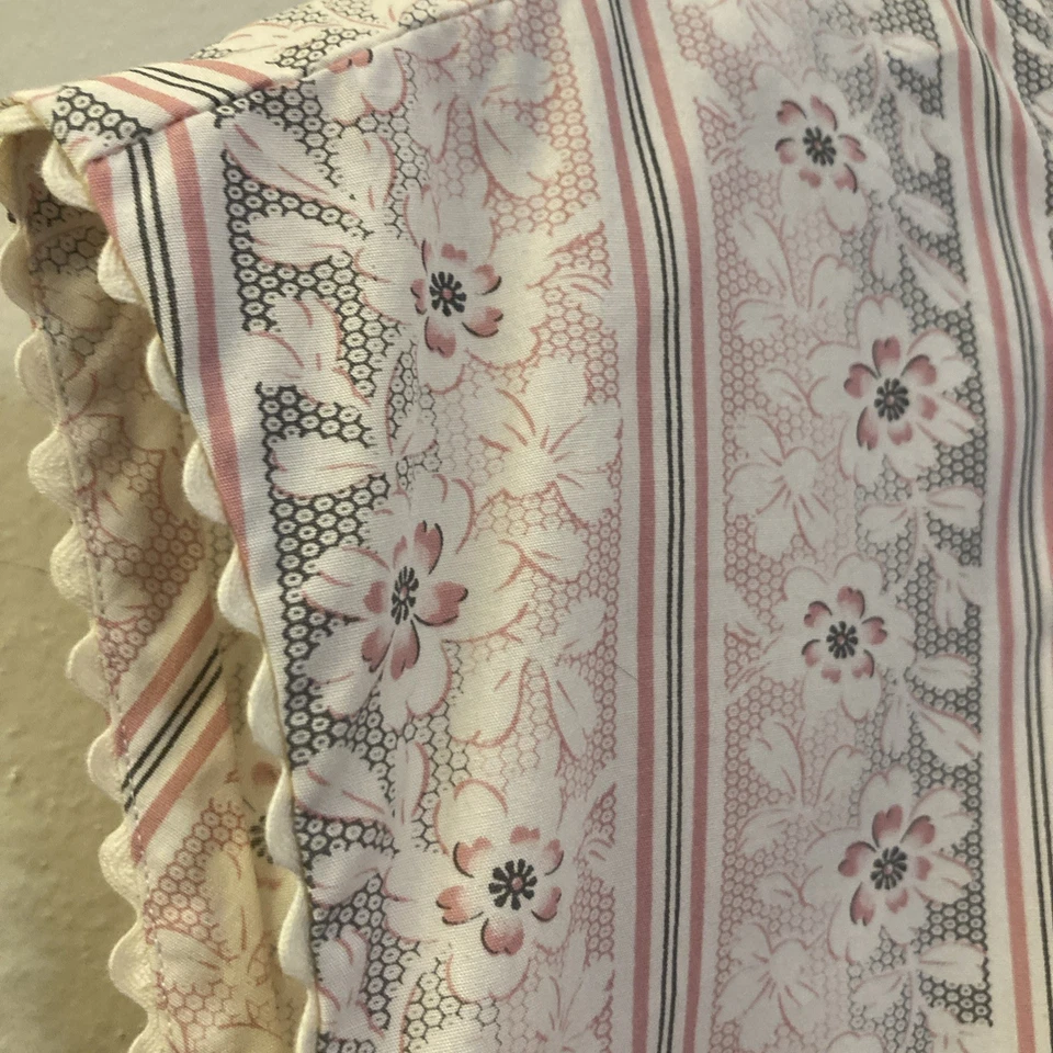 VTG 70s/80s Button Up Ralph Lauren Cotton Maxi Dress Off White Pink Floral Sz 8 - Image 3 of 4