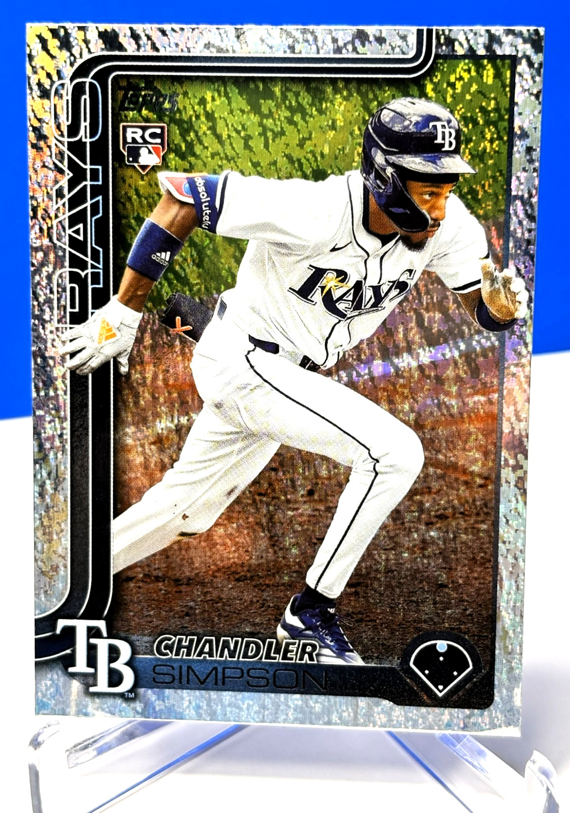 CHANDLER SIMPSON RC 2025 TOPPS UPDATE SILVER CRACKLE FOIL #US277 TAMPA BAY RAYS