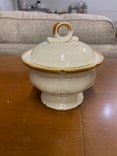 Vintage Mikasa Stoneware Garden Club Sugar Bowl with Lid EC400