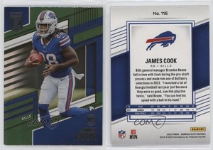 2022 Panini Donruss Elite Rookies Green James Cook #116 Rookie RC