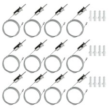 2X(12 Sets Hexagon Garage Suspension Cables Kit Steel Hanging Chains,4856