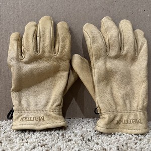 Marmot Basic Work Gloves Winter Lined XL Leather Tan Color