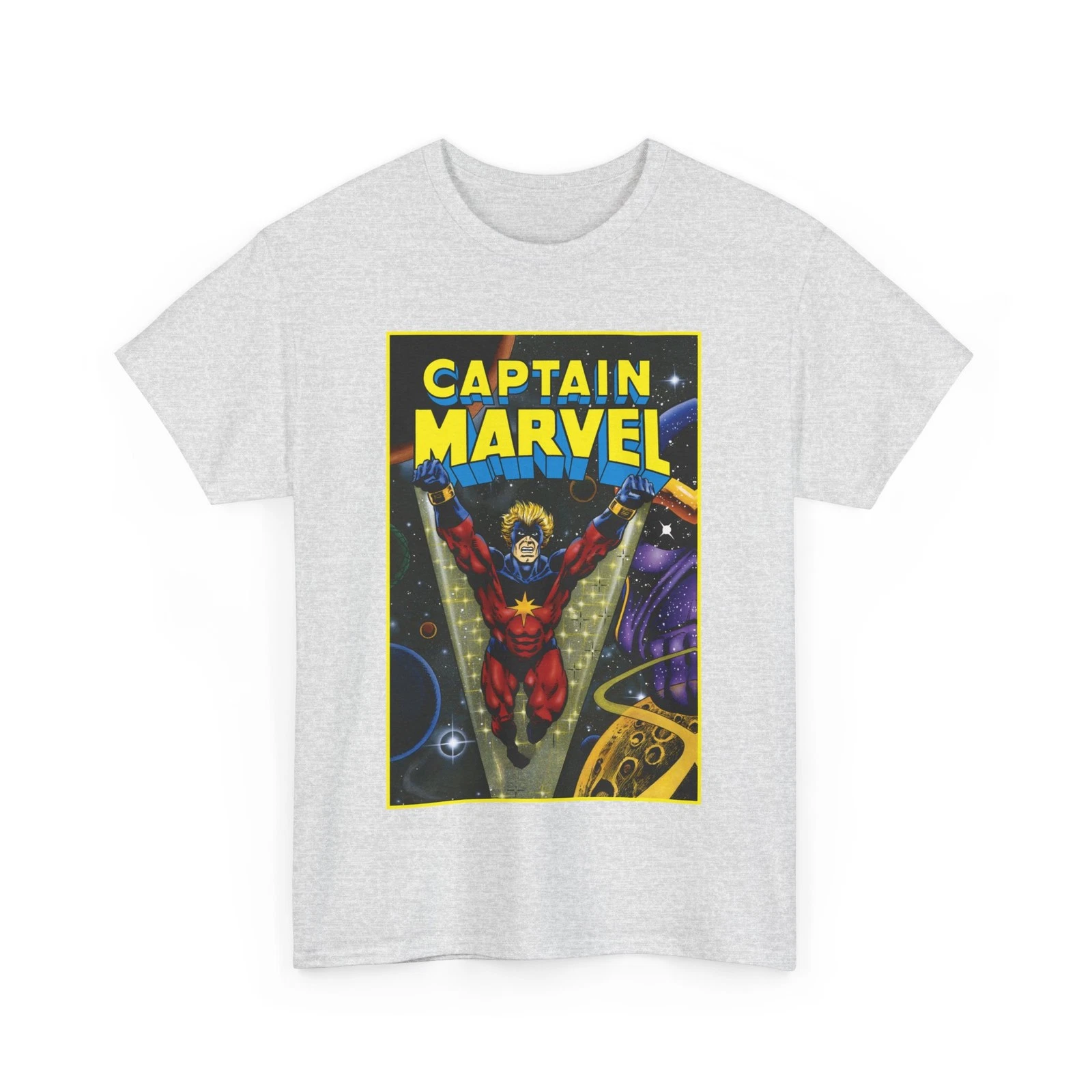 Captain Marvel T-Shirt - Jim Starlin Art - Mar-Vell - Thanos - Marvel Comics