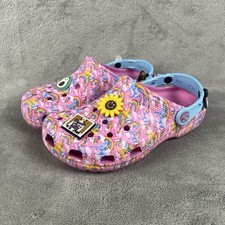 Crocs Classic Lisa Frank Unicorn Clog Shoes Junior J4 Womens 6 Taffy Pink