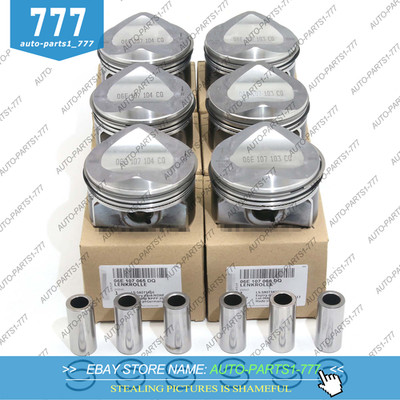 6X Genuine Piston & Rings STD For Audi A8 A7 2.5L FSI V6 CLX CVB CPA 06E107065DQ