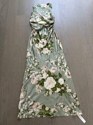 slim fit dress slacks Draped Green Gingham Dress– Teuta Matoshi main image 1
