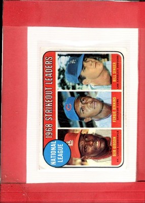 1969 Topps #12 Bob Gibson/Fergie Jenkins/Bill Singer G Good N.L. Strike ID:75183