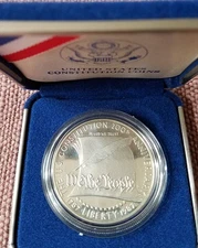 1987-S U.S. Constitution Proof Silver Dollar w/OGP + COA