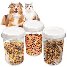 WBKTOOL 3 Pack Dog Treat Container - Airtight Holder with Crystal
