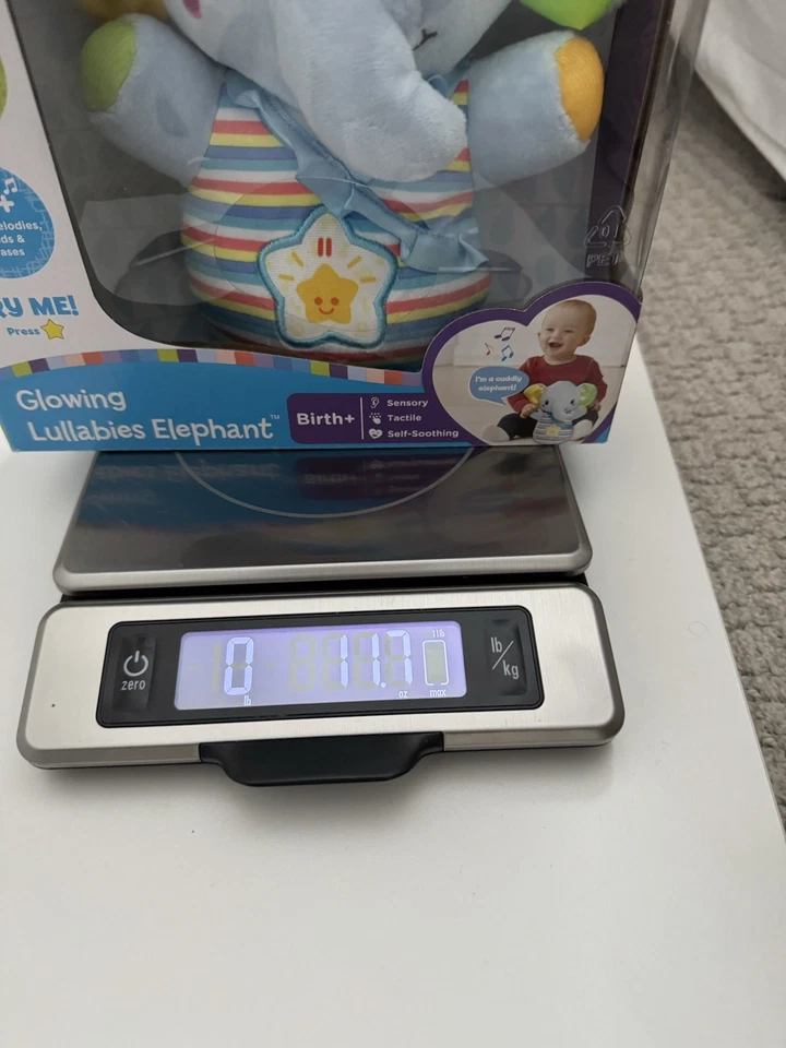 VTech Glowing Lullabies Elephant Blue Soft Plush Baby Soother, Birth +, NWB — 第 4/4 张图片