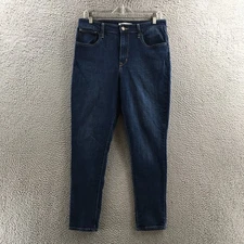 Levis 721 Skinny Jeans Womens 31 Blue Denim Stretch Casual High Rise Zip Fly