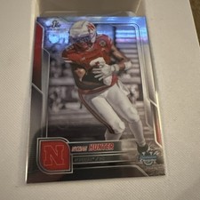 Nyziah Hunter 1st Rookie RC 2025 Bowman Chrome University U Card #10 Nebraska