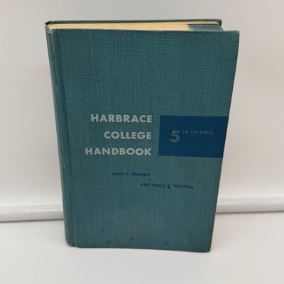 Harbrace College Handbook 5th Edition 1962 John Hodges & Mary Whitten Hard Cvr