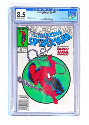 Amazing Spider-Man #301 CGC 8.5  Newsstand Iconic McFarlane Art
