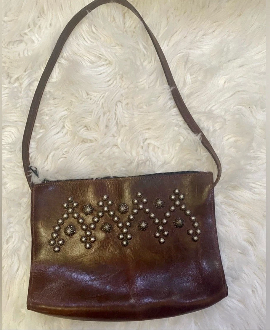 Two Bar West Leather Exterior Shoulder Bag Bags & Handbags for