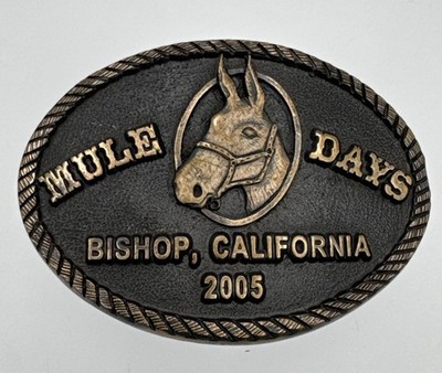 Mule Days Bronze Belt Buckle Bishop CA 2005 Limited #459 TL&B Texas Made USA