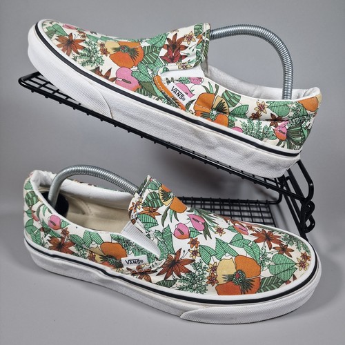 Vans Trainers Womens Size 6.5 Tropical Floral Slip On Summer Holiday Comfort - 第 1/18 張圖片