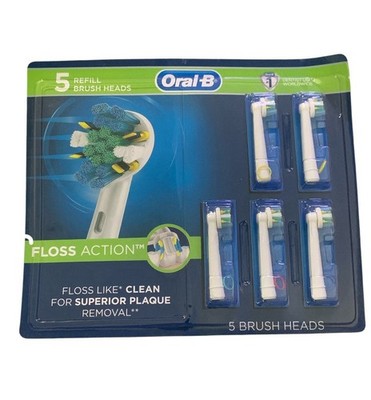 Oral-B Floss Action Replacement Electric Toothbrush Heads - 5 Count