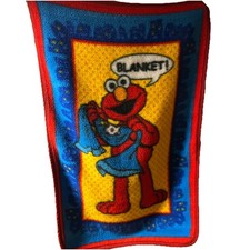 Sesame Street Elmo Blanket Vintage Crib Baby Adventures Of Elmo In Grouchland