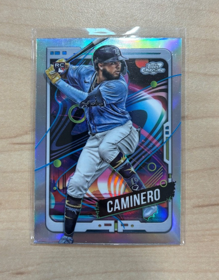 2024 Topps Chrome Cosmic Refractor Rookie Card Junior Caminero #1 Tampa Bay RC