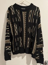 Coogi Style Vintage 90s 3D Knit Sweater Men  s Size Medium